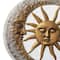Glitzhome® 10" Cement Sun & Moon Textured Stepping Stones Set